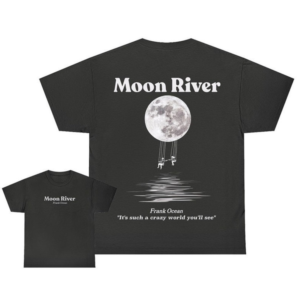 Frank Ocean MOON RIVER Short Sleeve T Shirt 2 Sided (1)